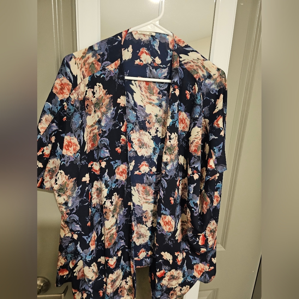 Floral Blazer with Multicolor Design